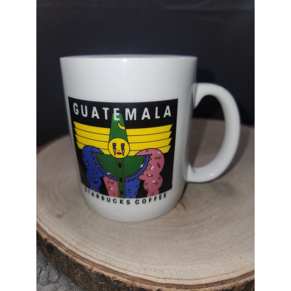 Starbucks Guatemala Coffee Mug Tea Cup Clown Wizard Circus Vtg. 1990s Dualsided